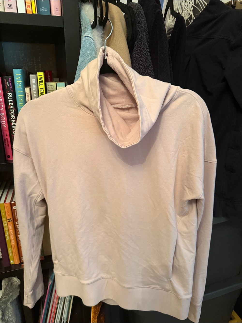 lululemon athletica Blush Pink Cowl Neck Sweater